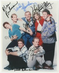 4p0510 CHEERS signed color 8x10 REPRO still 1980s by Danson, Harrelson, Alley, Grammer & 3 more!