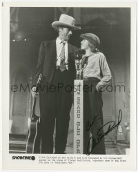 4p0350 CLINT EASTWOOD signed TV 8x10 still R1990s on stage with his son Kyle in Honkytonk Man!