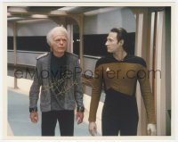 4p0512 DEFOREST KELLEY signed color 8x10 REPRO still 1990s c/u from Star Trek: The Next Generation!