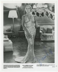 4p0356 DIANA RIGG signed 8x10 still 1982 great portrait as Arlena Marshall from Evil Under the Sun!