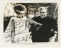 4p0566 ELSA LANCHESTER signed 8x10 REPRO still 1979 with Boris Karloff in Bride of Frankenstein!