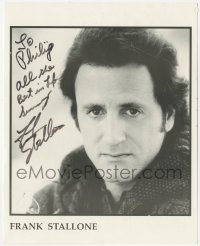 4p0493 FRANK STALLONE signed 8x10 publicity still 1980s great portrait of Sylvester's brother!