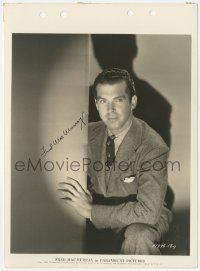 4p0363 FRED MACMURRAY signed 8x11 key book still 1936 great portrait in spotlight with shadow!