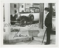 4p0614 REX HARRISON signed 8x10 REPRO still 1980s standing by car in The Yellow Rolls-Royce!