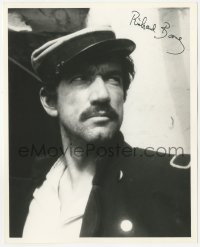 4p0615 RICHARD BOONE signed 8x10 REPRO still 1970s head & shoulders portrait wearing uniform!