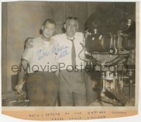 4p0433 WILLIAM CASTLE signed 7.75x9.75 still 1959 director on the set of House on Haunted Hill!
