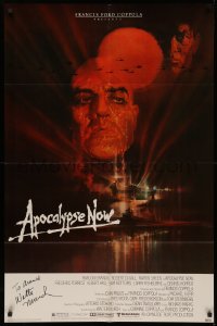 4p0040 APOCALYPSE NOW signed 1sh 1979 by film editor Walter Murch, Coppola, classic Bob Peak art!