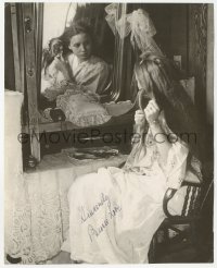 4p0234 BESSIE LOVE signed book page 1980s the pretty actress brushing her hair at vanity mirror!