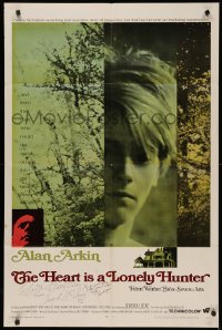 4p0082 HEART IS A LONELY HUNTER signed 1sh 1968 by Chuck McCann, great image of Alan Arkin & Locke!