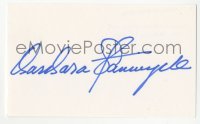 4p0436 BARBARA STANWYCK signed 3x5 index card 1980s it can be framed & displayed with a repro!