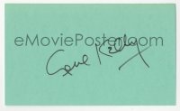 4p0445 GENE KELLY signed 3x5 index card 1980s it can be framed & displayed with a repro still!