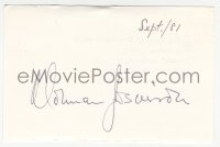 4p0471 NORMAN JEWISON signed 3x5 index card 1981 it can be framed & displayed with a repro still!