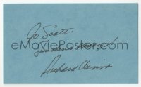 4p0476 RICHARD CRENNA signed 3x5 index card 1980s it can be framed & displayed with a repro still!