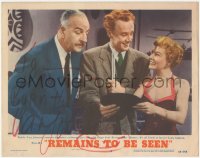 4p0179 REMAINS TO BE SEEN signed LC #2 1953 by Van Johnson, c/u with June Allyson & Louis Calhern!