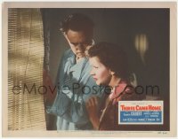 4p0182 THREE CAME HOME signed LC #2 1949 by Claudette Colbert, c/u with Patric Knowles by window!