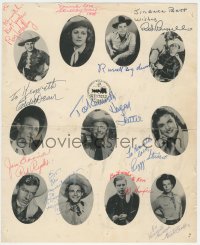 4p0215 4TH ANNUAL WESTERN FILM FESTIVAL signed promo poster 1975 by 11 cowboy stars, Buster Crabbe!