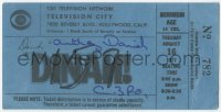 4p0233 ANTHONY DANIELS signed TV ticket 1977 when he was at a live filming of Dinah!
