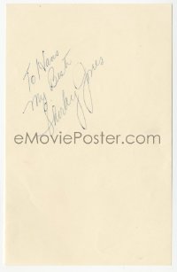 4p0237 SHIRLEY JONES signed paper 1970s it can be framed with a vintage or repro still!