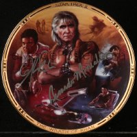 4p0225 STAR TREK II signed #4009A collector plate 1994 by William Shatner AND Ricardo Montalban!