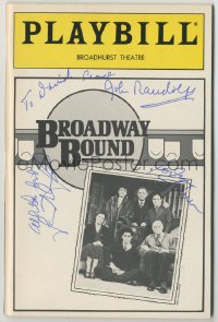 4p0290 BROADWAY BOUND signed playbill 1986 by Jonathan Silverman, Jason Alexander AND John Randolph!