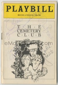 4p0292 CEMETERY CLUB signed playbill 1990 by Eileen Heckart, Belack, Granite, Wallace AND Franz!