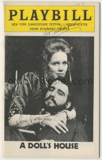 4p0295 DOLL'S HOUSE signed playbill 1975 by BOTH Liv Ullmann AND Sam Waterston!