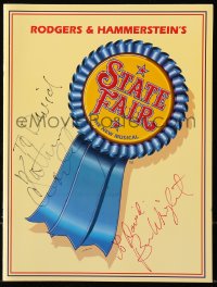4p0203 STATE FAIR signed stage play souvenir program book 1996 by BOTH Kathryn Crosby AND Ben Wright!