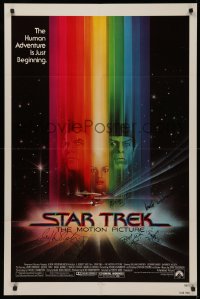 4p0128 STAR TREK signed 1sh 1979 by Robert Wise, Michelson, William Shatner, Leonard Nimoy & 2 more!