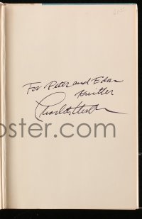 4p0190 CHARLTON HESTON signed hardcover book 1976 autobiography The Actor's Life: Journals 1956-76!