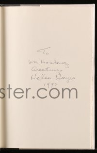 4p0194 HELEN HAYES signed hardcover book 1990 on her autobiography My Life in Three Acts!