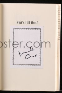 4p0271 MICHAEL CAINE signed bookplate in hardcover book 1992 his autobiography What's It All About?