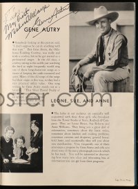 4p0213 GENE AUTRY signed WLS radio station family album 1933 youthful portrait before he was a star!