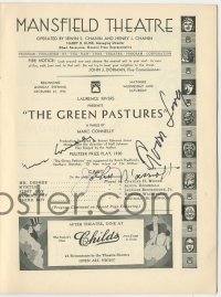 4p0297 GREEN PASTURES signed playbill 1930 by Marc Connelly, Avon Long AND John Marriott!