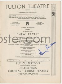 4p0298 HENRY FONDA signed playbill 1934 when he appeared in New Faces at the Fulton Theatre!