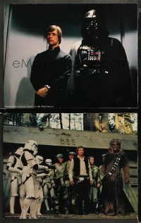 4r0755 RETURN OF THE JEDI 2 color 11x14 stills 1983 Darth Vader, Luke, Leia, Han, Chewbacca!