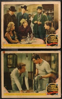 4r0662 BOOM TOWN 2 LCs 1940 great images of Claudette Colbert, Clark Gable & Spencer Tracy!