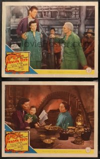 4r0687 DRAGON SEED 2 LCs 1944 Asian Katherine Hepburn, Turhan Bey, Huston, from Pearl S. Buck novel!