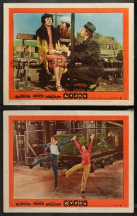 4r0710 GYPSY 2 LCs 1962 great images of Karl Malden, Rosalind Russell & Natalie Wood!