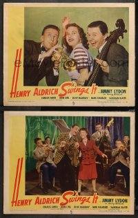 4r0713 HENRY ALDRICH SWINGS IT 2 LCs 1943 Mimi Chandler with Jimmy Lydon & Charles Smith!
