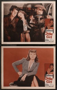 4r0724 JUKE GIRL 2 LCs R1956 w/ Reagan & sexy smoking bad girl Ann Sheridan with her legs crossed!