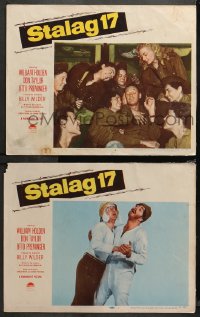 4r0766 STALAG 17 2 LCs 1953 Billy Wilder classic, Nazi Otto Preminger, Holden, Lembeck & Strauss!