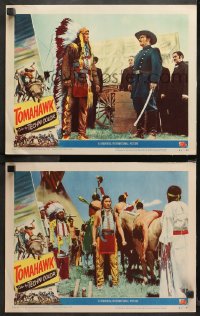 4r0780 TOMAHAWK 2 LCs 1951 Van Heflin & Yvonne De Carlo in the great Sioux Indian uprising!