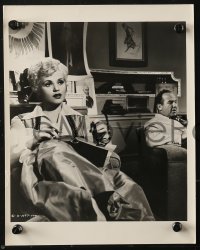 4r1413 BORN YESTERDAY 2 8x10 stills R1961 Judy Holliday & Broderick Crawford, she's slapped in one!