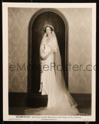 4r1422 DOUBLE DOOR 2 8x10 stills 1934 Evelyn Venable in bridal gown, open the doorway to a secret!