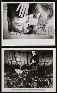 4r1197 GIRL ON A MOTORCYCLE 6 8x10 stills 1968 sexy Marianne Faithfull 'in leather' with Alain Delon!