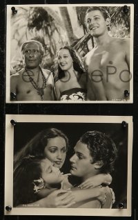 4r1040 HURRICANE 11 8x10 key book stills 1937 portraits of sexy tropical Dorothy Lamour & Jon Hall!