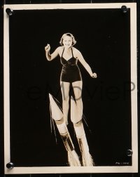 4r1361 JEAN CHATBURN 3 8x10 stills 1930s great images in fur, on rockets and with sexy Mary Carlisle!