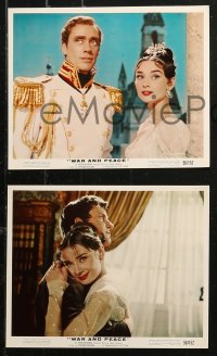 4r0801 WAR & PEACE 11 color 8x10 stills 1956 Audrey Hepburn, Henry Fonda, Mel Ferrer, Leo Tolstoy!