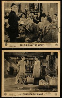 4r0886 ALL THROUGH THE NIGHT 3 English FOH LCs 1942 Humphrey Bogart, Gleason, different & ultra rare!