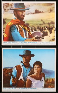 4r0867 FISTFUL OF DOLLARS 8 color English FOH LCs R1971 the man with no name, Clint Eastwood!